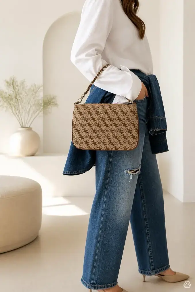 MONEDERO GUESS FLAT POUCH👜🫧🤎 - 3