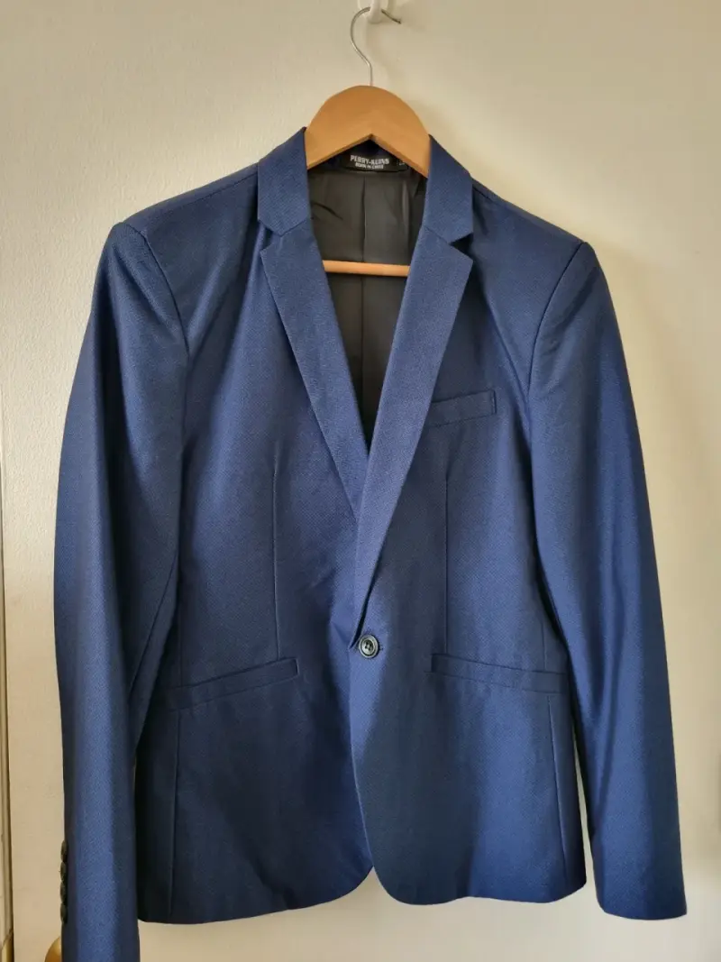 Traje azul marino Perry Ellis para hombre - 1
