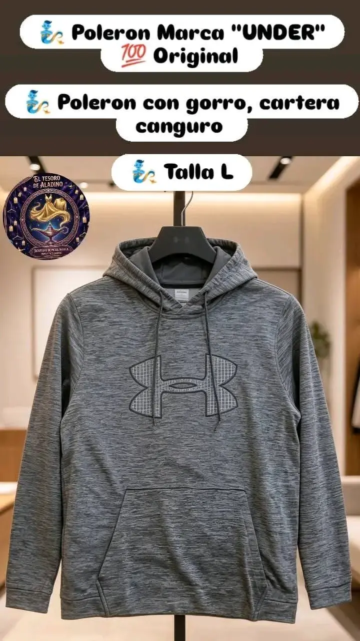Polerón con gorro Under Armour gris talla L