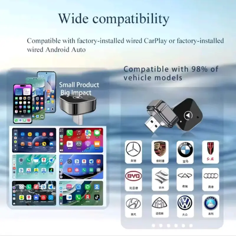 Adaptador Inalámbrico para CarPlay y Android Auto - 2