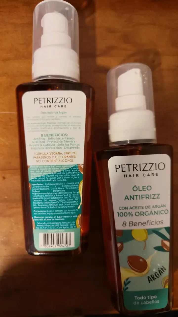 Óleo Antifrizz Petrizzio con Aceite de Argán
