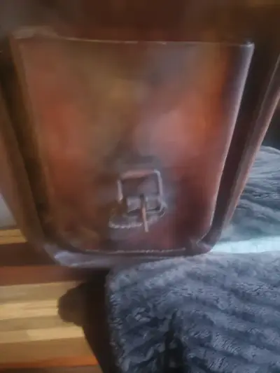 Bolso de cuero vintage marrón - miniatura 3