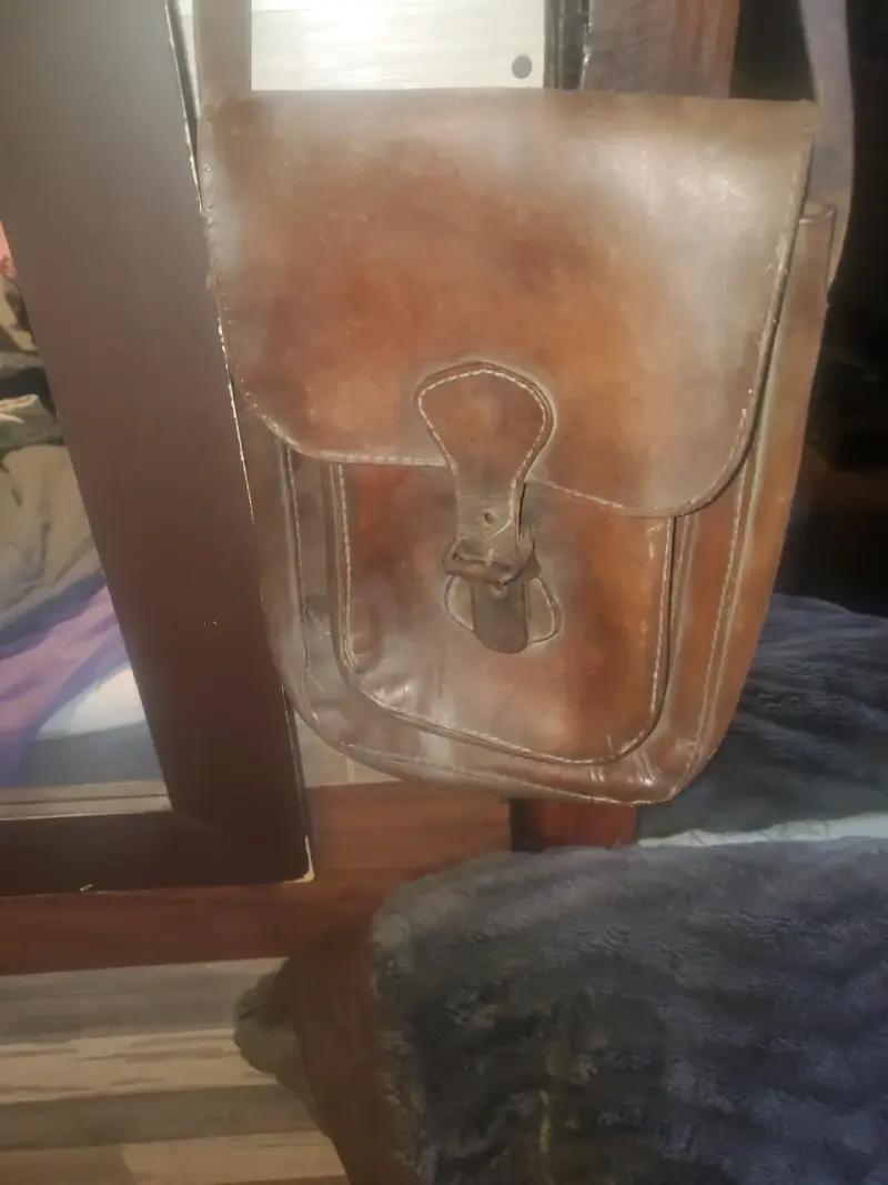 Bolso de cuero vintage marrón - 4