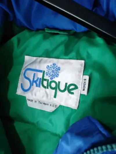 Chaqueta de esquí azul y verde para mujer S - miniatura 2