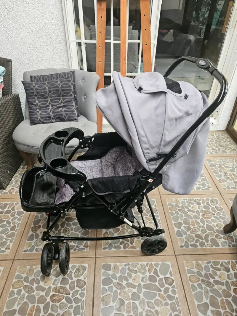 Coche de bebé Bebesit plegable gris - 4