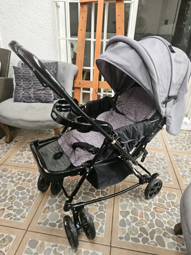 Coche de bebé Bebesit plegable gris - 5