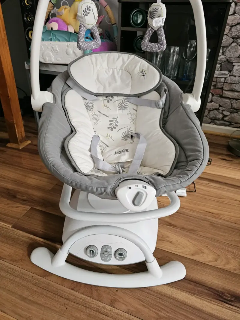 Silla mecedora para bebé Joie gris - 4