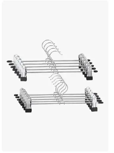 Pack 10 Colgadores De Metal Ganchos Perchero Ropa - miniatura 1