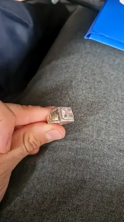 Anillo de plata 925 con piedra cuadrada - miniatura 1