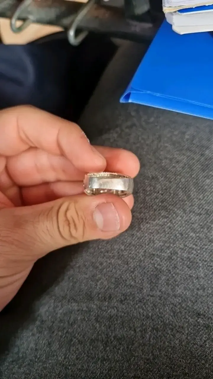 Anillo de plata 925 con piedra cuadrada - 4