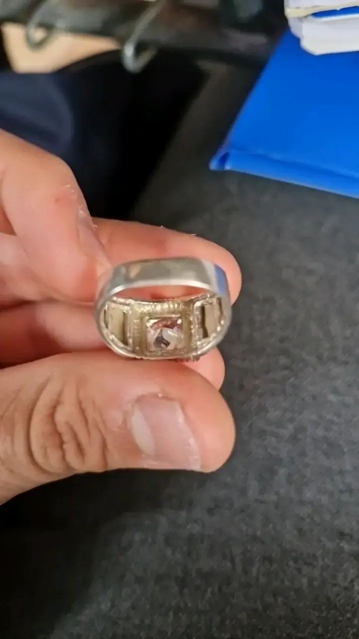 Anillo de plata 925 con piedra cuadrada - 5
