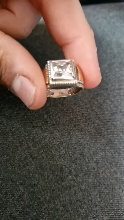 Anillo de plata 925 con piedra cuadrada - miniatura 6