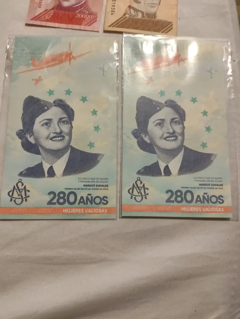 Billetes conmemorativos 280 años Mujeres Valiosas