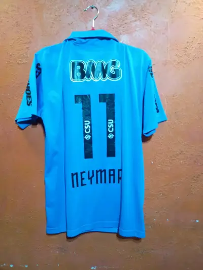 Camiseta Santos 2011 Neymar Azul Nike - miniatura 2