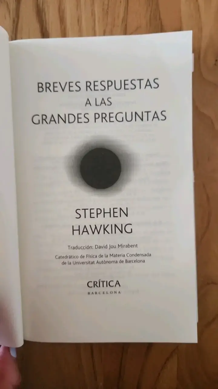 Libro 'Breves Respuestas a las Grandes Preguntas' de Stephen Hawking - 2