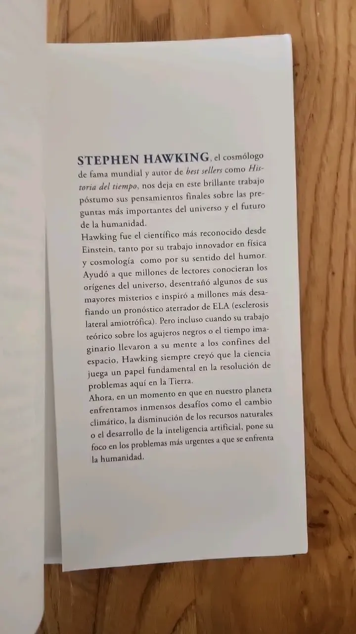 Libro 'Breves Respuestas a las Grandes Preguntas' de Stephen Hawking - 6