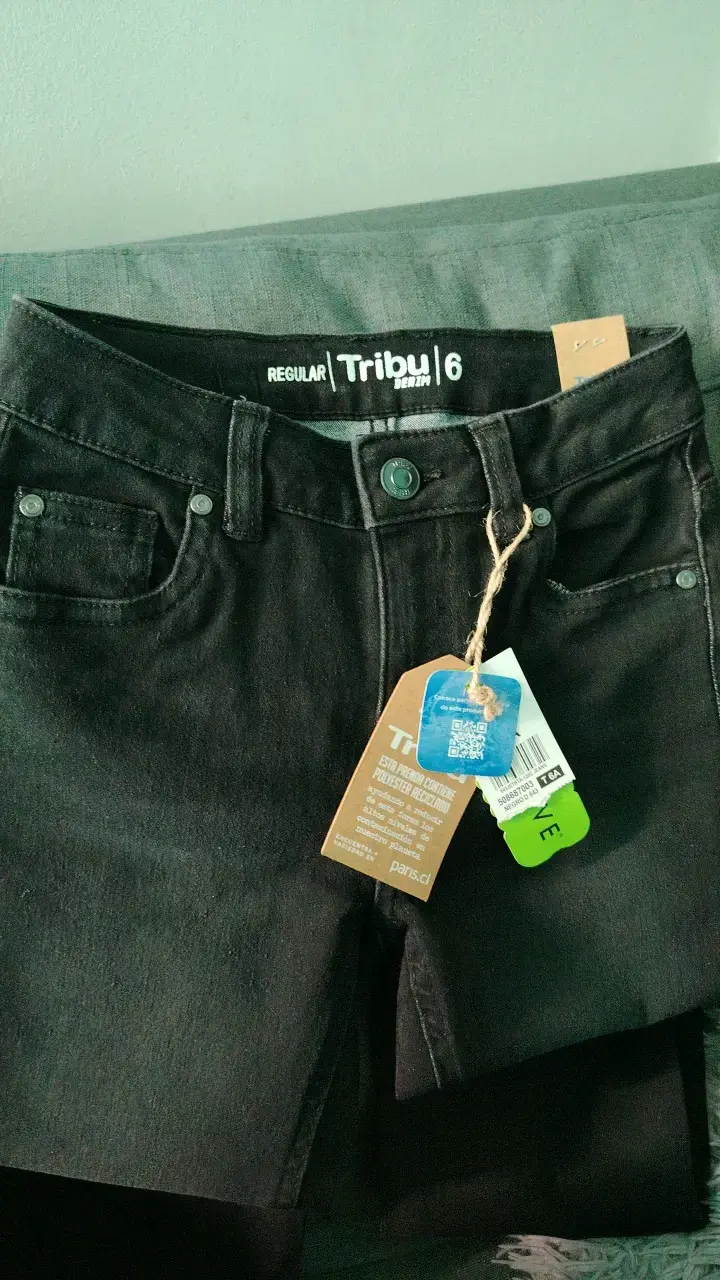 Jeans negros Tribu para niño talla 6 - 2