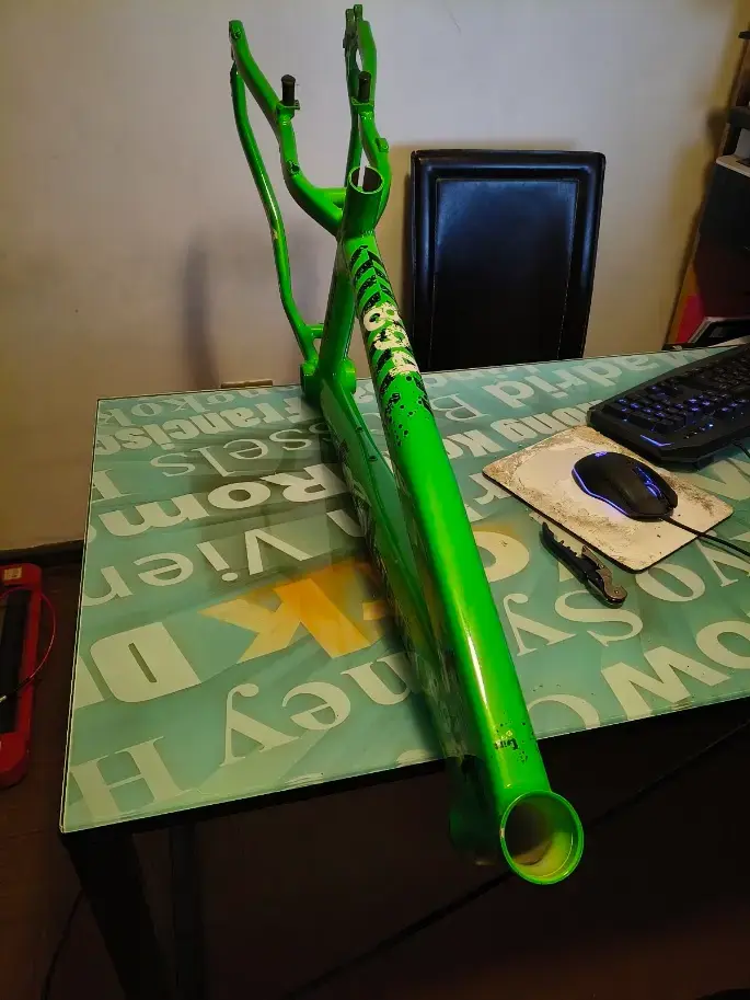 Cuadro de bicicleta verde para BMX - 1