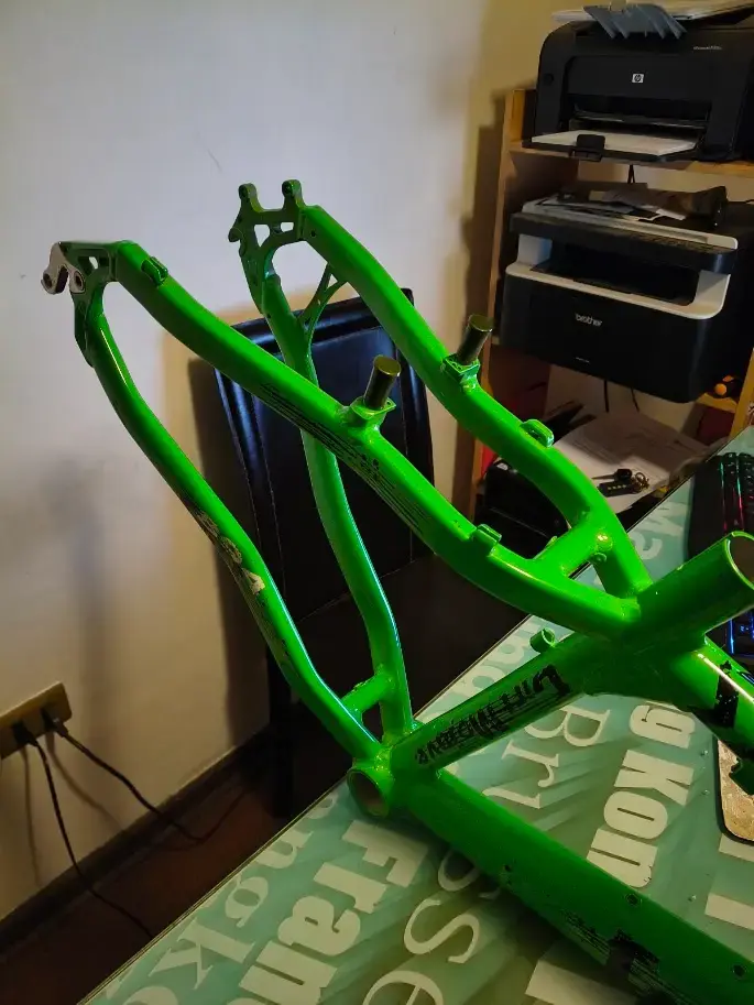 Cuadro de bicicleta verde para BMX - 3