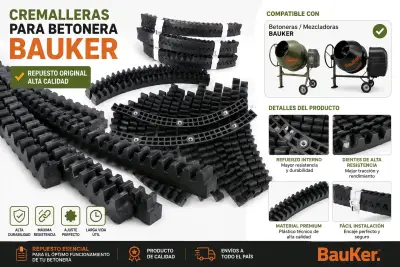 Cremalleras para Betonera Bauker Alta Calidad - miniatura 1