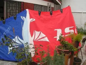 Cometa de Kitesurf Roja y Azul 15m - miniatura 2