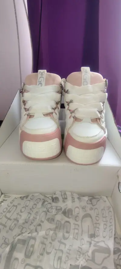 Zapatillas plataforma blancas y rosadas Gotta - miniatura 1