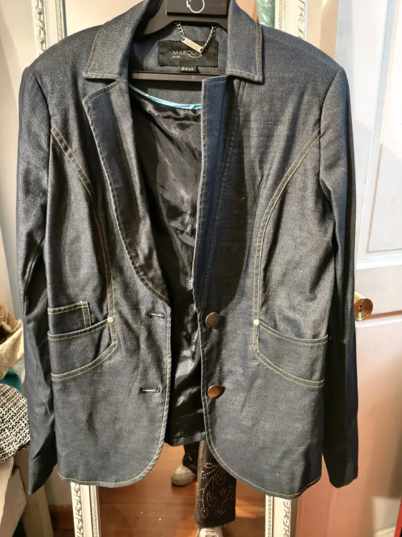 Blazer de mezclilla Marqu básico para mujer