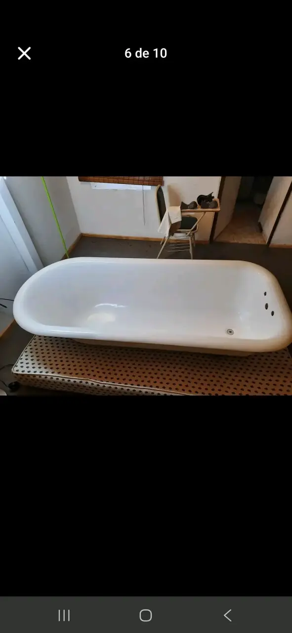 Bañera antigua de fierro fundido. - 3