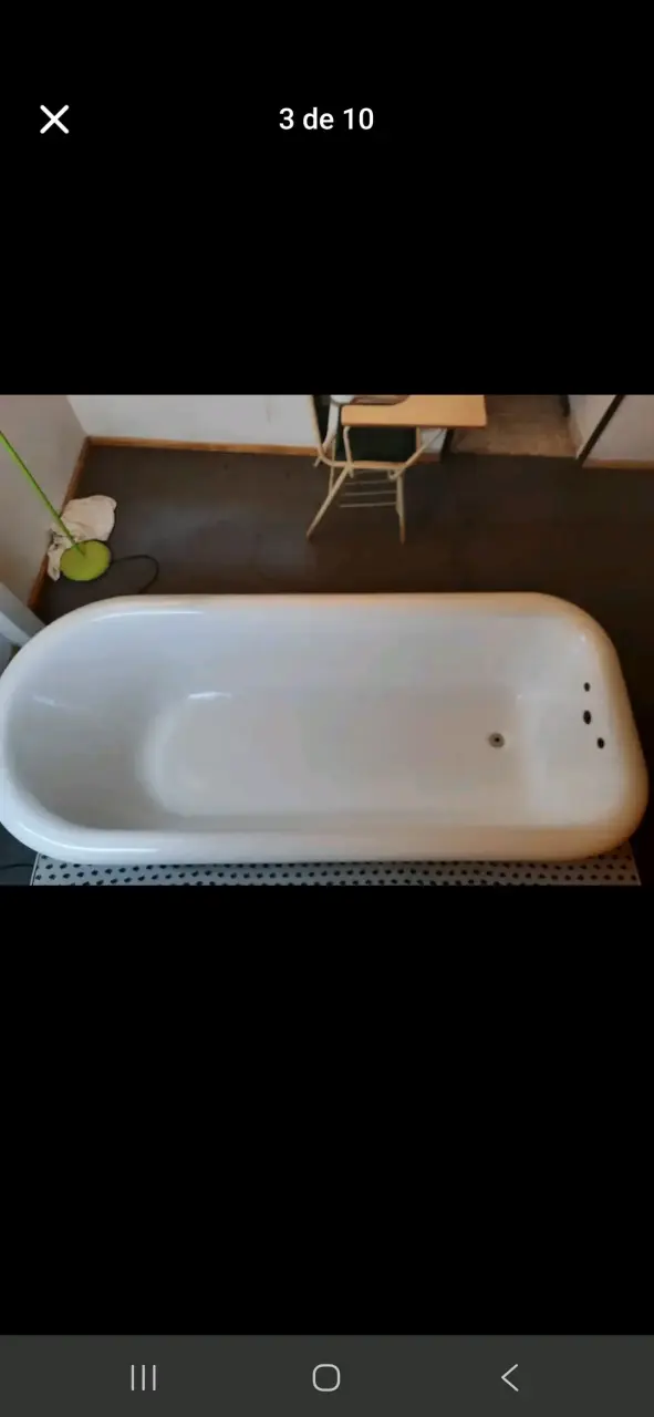 Bañera antigua de fierro fundido. - 6