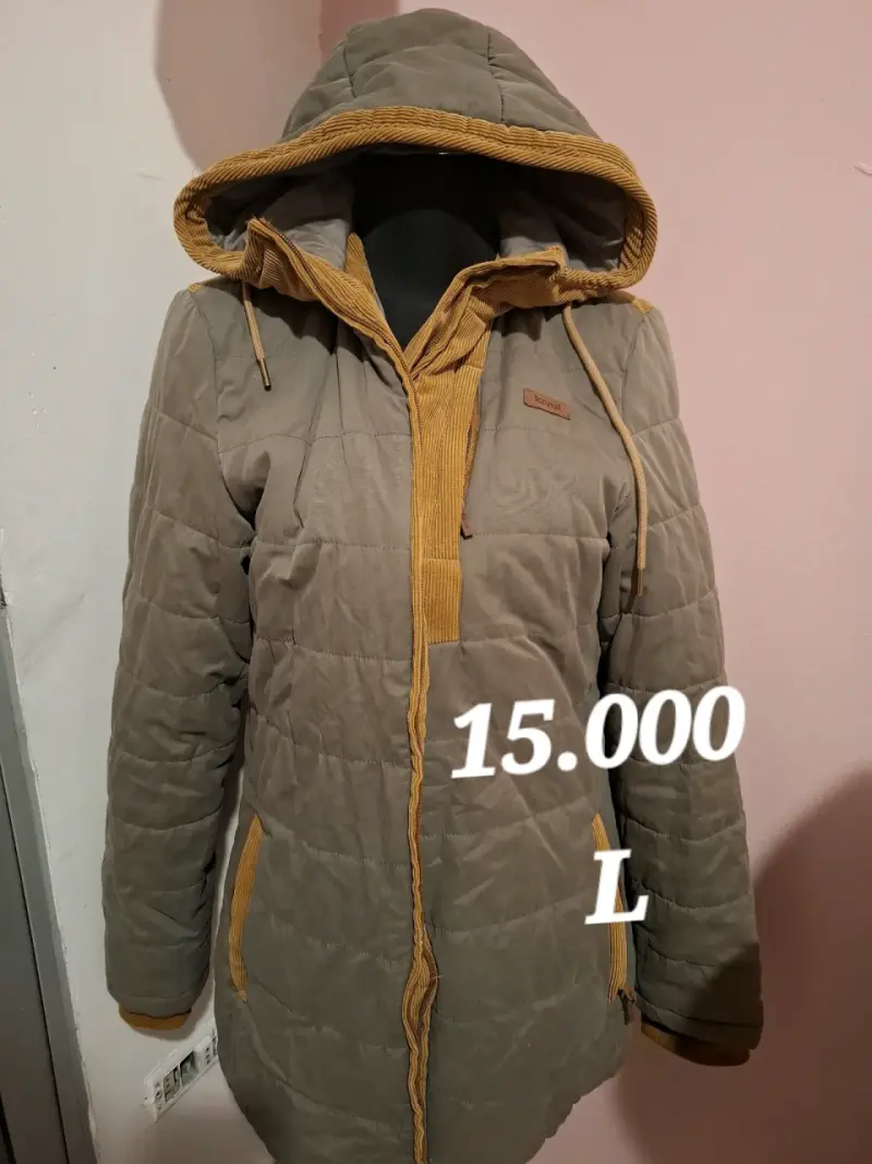 Abrigo de invierno con capucha para mujer - 1