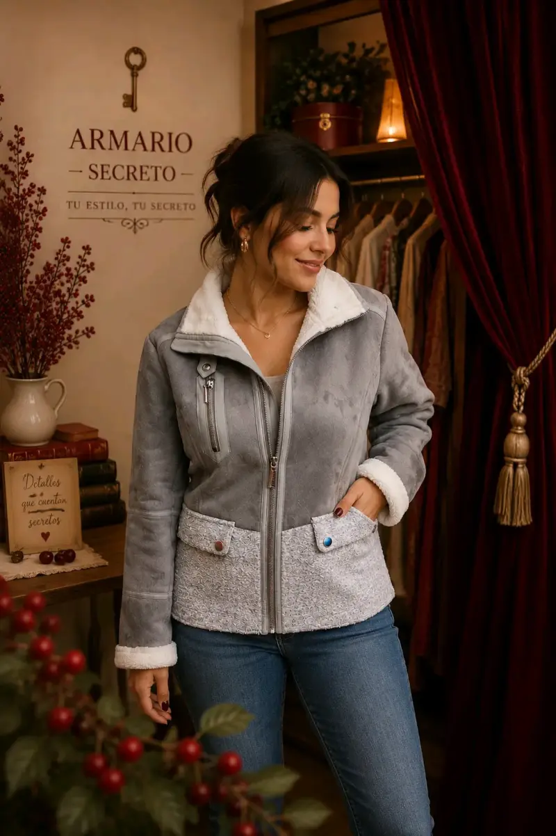 Chaqueta gris en excelente estado - 2
