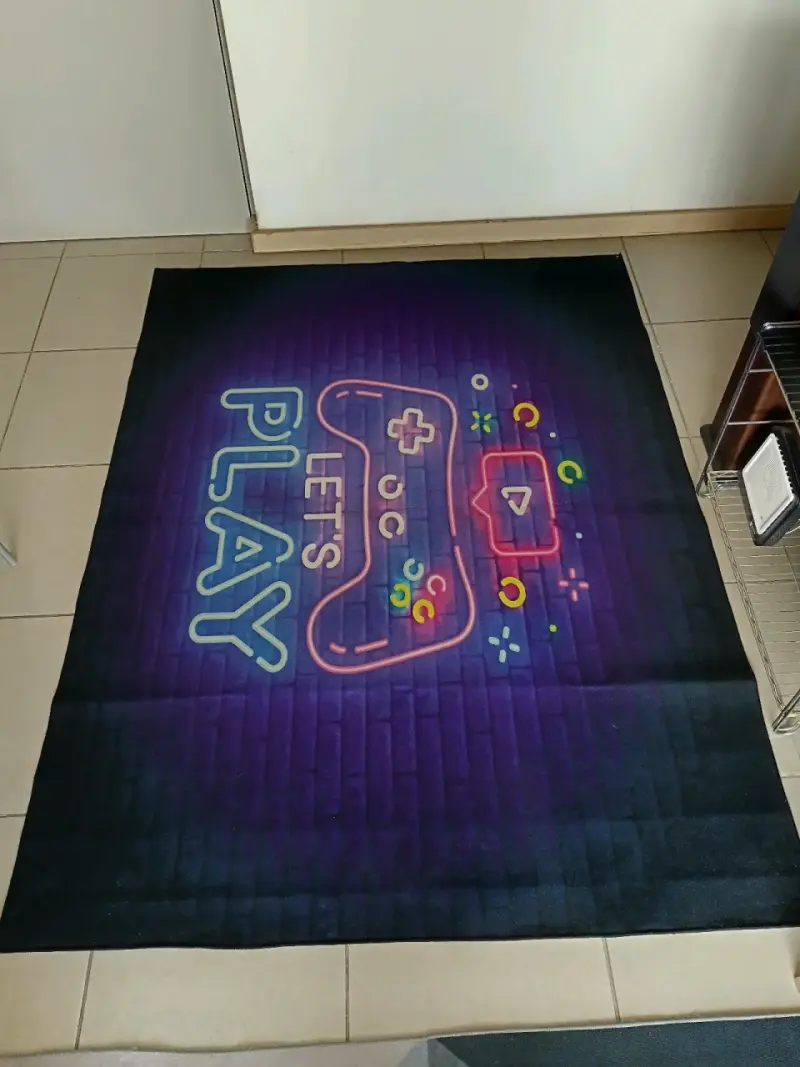 Alfombra Gamer Let's Play Diseño Neon - 4