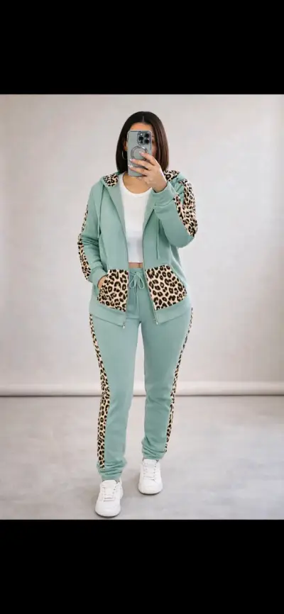 Conjunto deportivo mujer con estampado leopardo - miniatura 2