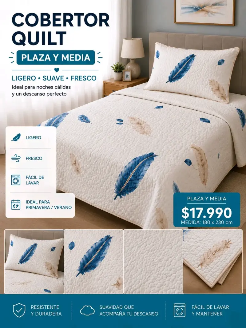 Cobertor Quilt varios tamaños