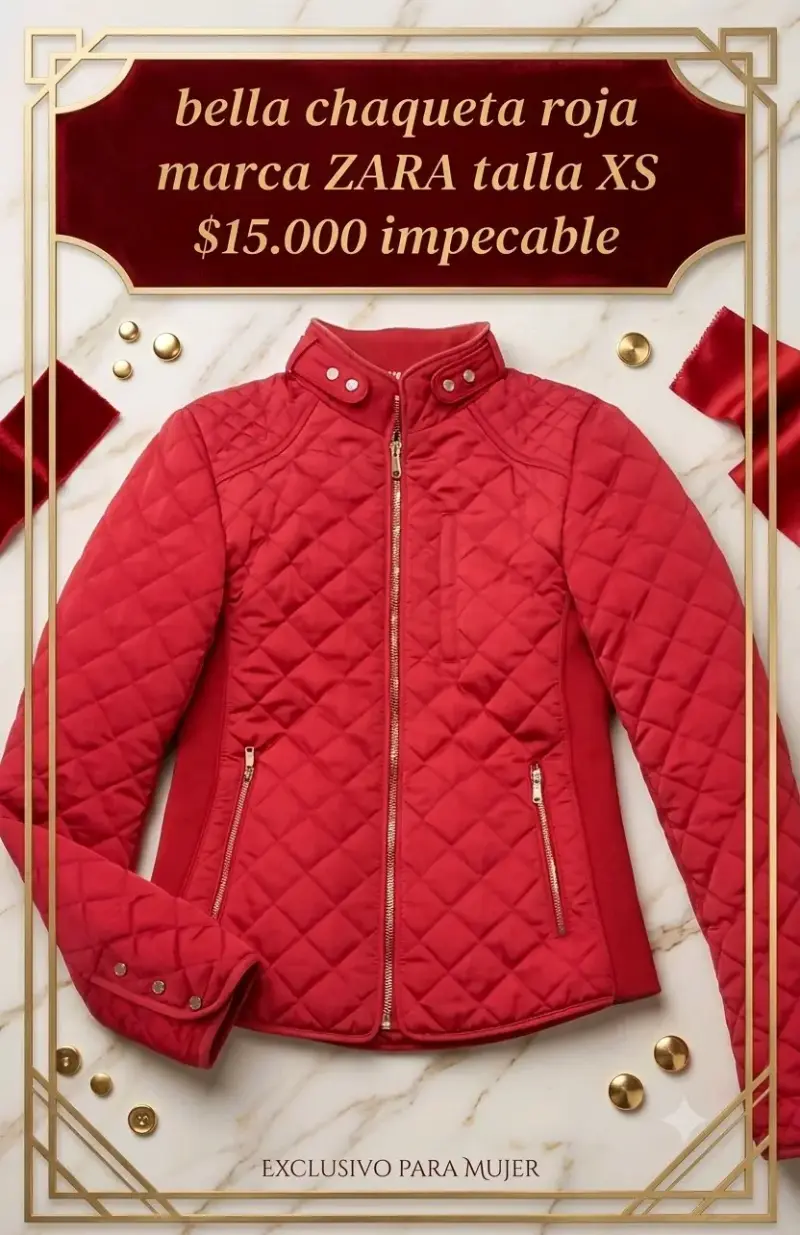 Chaqueta roja de mujer Zara talla XS impecable