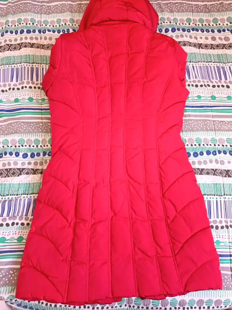 Parka largo rojo con capucha Calvin Klein - 4