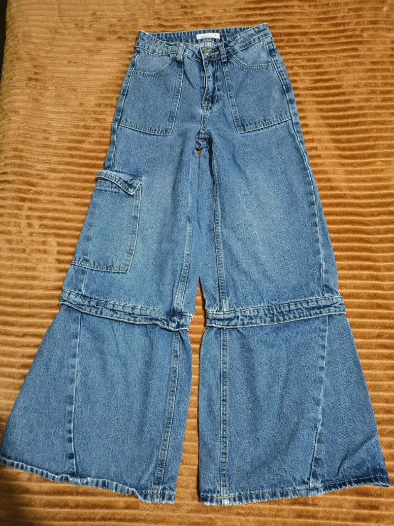 Jeans anchos de mezclilla (talla 14-34) - 2