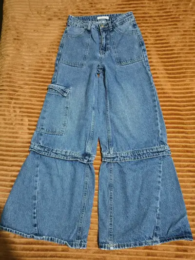 Jeans anchos de mezclilla (talla 14-34) - miniatura 2