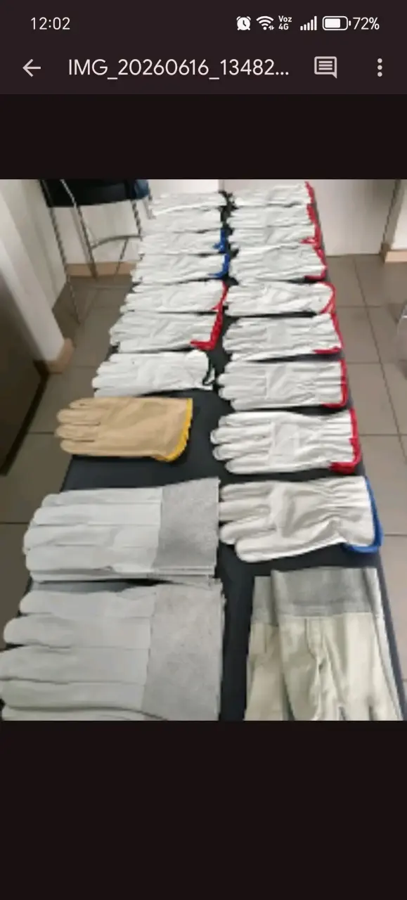 Guantes de seguridad de cuero multicolor - 2