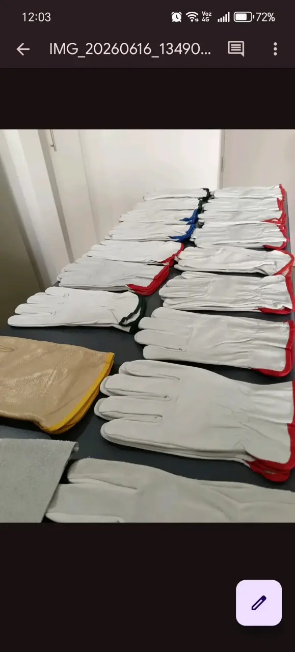 Guantes de seguridad de cuero multicolor - 3