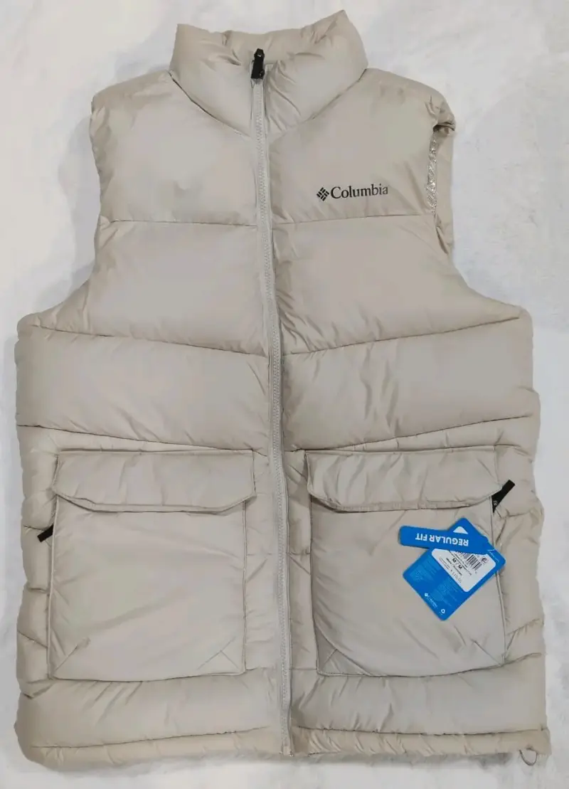 Chaleco Columbia acolchado beige para hombre - 1