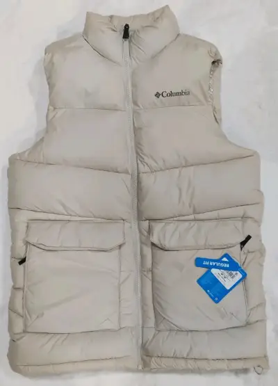 Chaleco Columbia acolchado beige para hombre - miniatura 1
