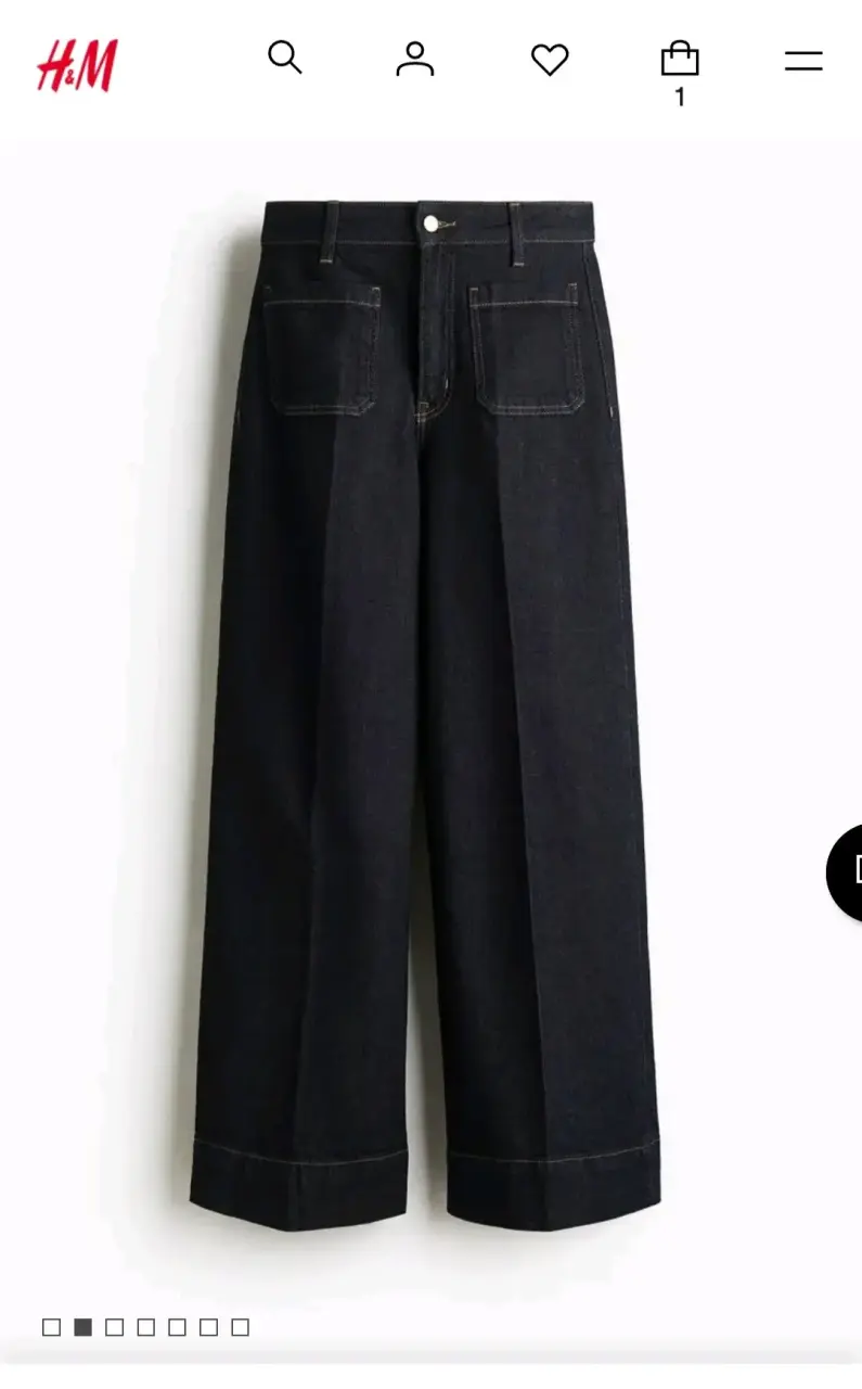 Jeans anchos de tiro alto H&M - 2