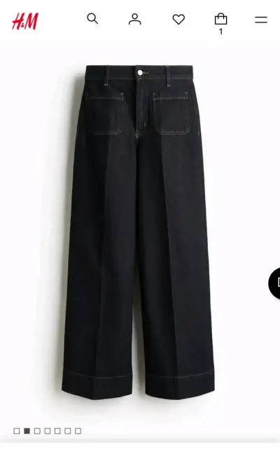 Jeans anchos de tiro alto H&M - miniatura 2