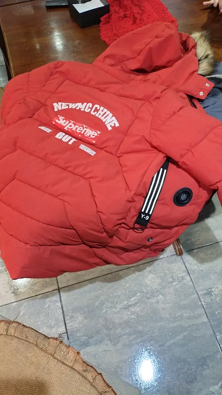 Abrigo de invierno para niños con capucha de piel sintética - 6