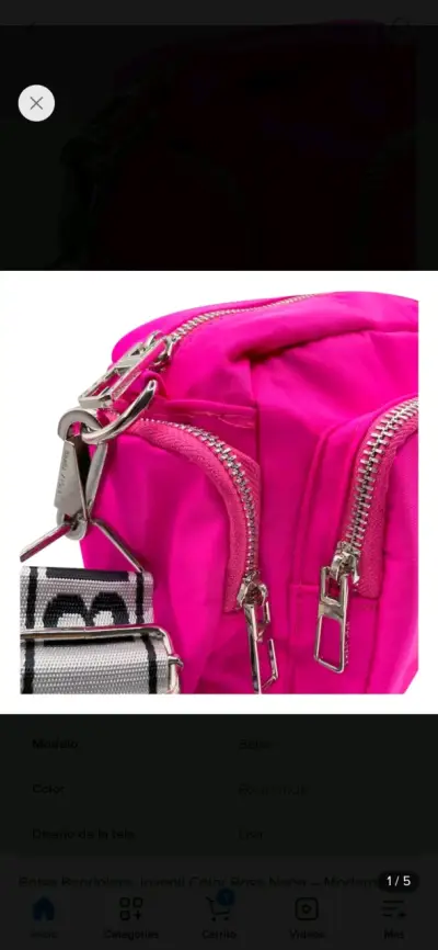 Bolso bandolera fucsia Bimba y Lola 5A - miniatura 6