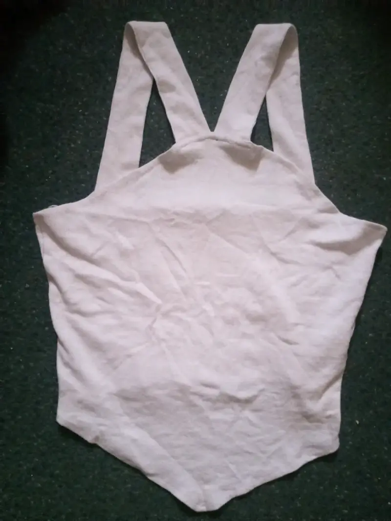 Top blanco sin mangas para mujer - 1