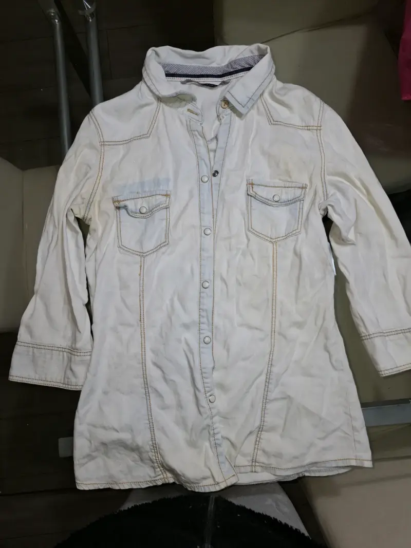 Camisa blanca de algodón - 1