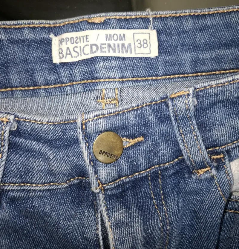 Jeans de mezclilla azul para mujer - 2