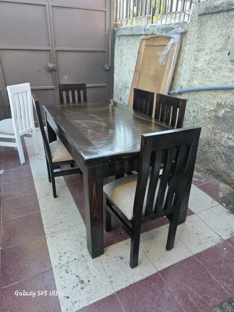 Juego de Comedor de Madera para 4,6y Personas - 2
